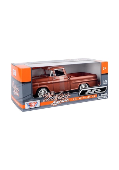 Motor Max Koleksiyon 1 / 24 Ölçek 1958 Gmc 100 Pickup Model Metal Araba Turuncu