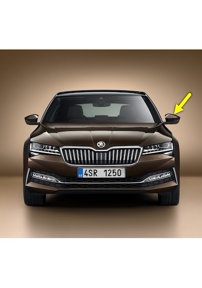 Skoda Superb 3 20-23 Sol Yan Dış Dikiz Ayna Üst Kapağı 3V0857537A