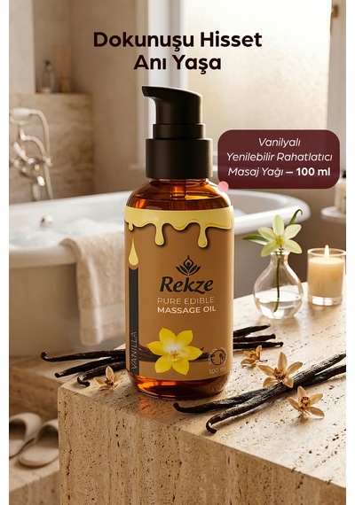 Vanilyalı Aromaterapi Yenilebilir Rahatlatıcı Doğal Masaj Yağı 100 Ml - 635851321