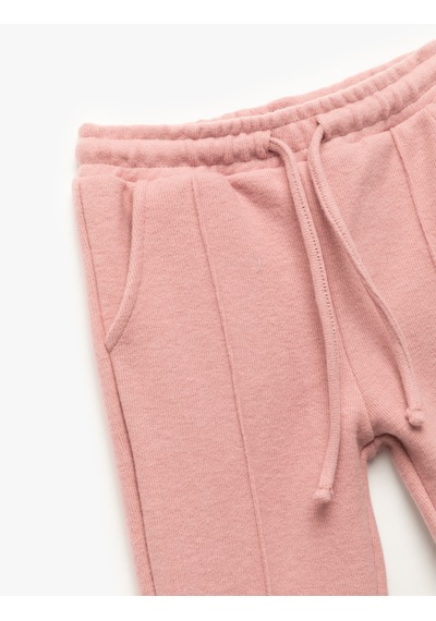 Koton Beli Lastikli Cepli Havuç Kesim Basic Pantolon Pembe 6wkg40027ak Gül