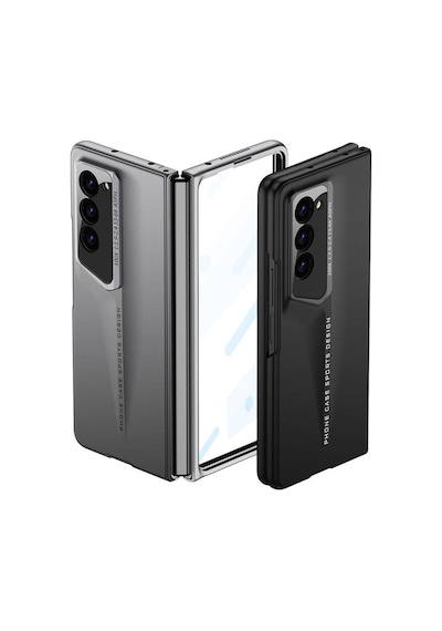 Zore Galaxy Uyumlu Z Fold 6 Kılıf Ultra İnce Kamera Korumalı Sert Rubber Msra Procase Kapak-siyah Siyah