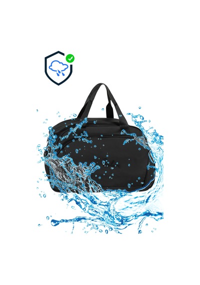 Galb Leather Ozel Kumas Tam Korumali Ve Astarli Seyahat Cantasi El Ve Omuz Askili El Valizi 45x30x21 Cm Siyah