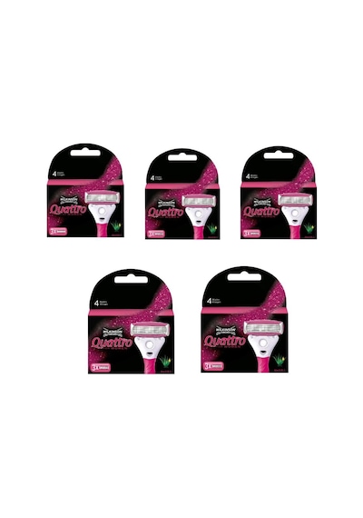 Wilkinson Sword Quattro Kadın Tıraş Bıçağı + Yedek Başlık 5'li