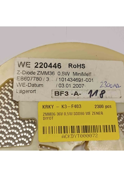 Zmm36 36v 0,5w Sod80 We Zener Diyot 250 Adet