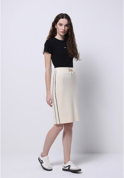 Colin's Colins Slim Fit Düz Bağcıklı Kadın Ekru Etek Cl1074713 Q1.v1 Ecr Ekru