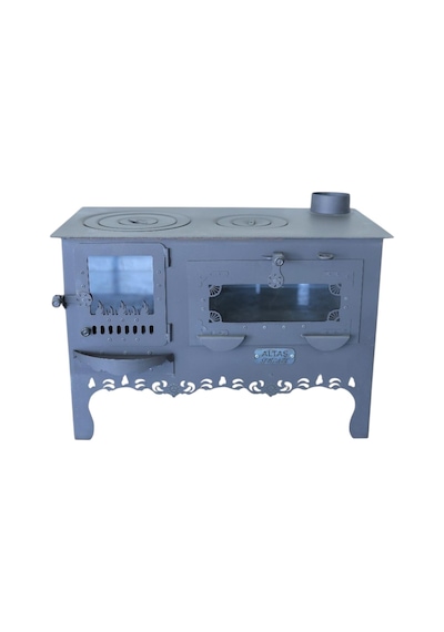 Şehzade Camlı Altaş Kuzine Soba 4 Mm Çok Amaçlı Bahçe Tipi Kuzine Soba Özel El Yapımı Soba