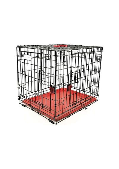 M-pets Voyager 2 Kapılı Köpek Kafesi Medium Kırmızı 76x48x53 Cm 244-52027.02