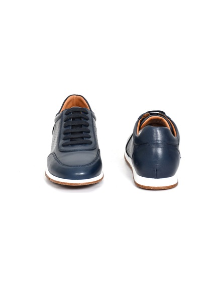 Tuna Hakiki Antik Deri Erkek Sneaker - 241338 Lacivert