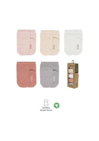 Akıllı Bayi 5'li Penye Soket Kutulu Basic Çorap 10131 Pudra renkli