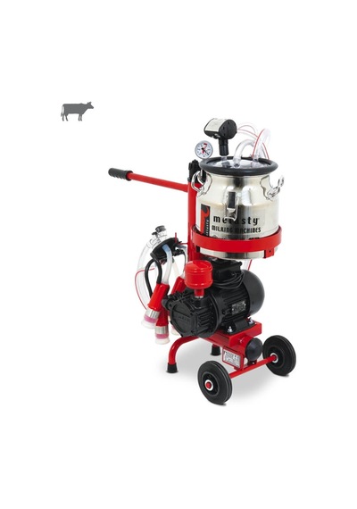 Melasty Micro Tekli İnek Süt Sağma Makinesi Paslanmaz Güğüm - Silikon Memelik Kuru Pompa