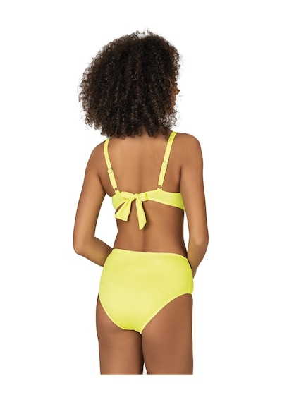 Endeep Kadın Büyük Beden Destekli Büzgü Detaylı Sarı Bikini Takımı-sarı