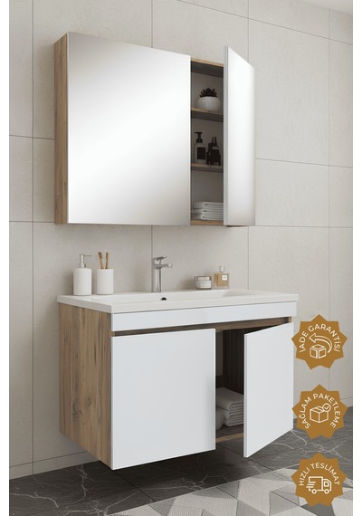 Teta Home Tokyo 80 Cm Mdf Banyo Dolabı Seti Atlantik Çam-beyaz Atlantik Çam - Beyaz Teta Home Tokyo 80 Cm Mdf Banyo Dolabı Seti Atlantik Çam-beyaz Atlantik Çam - Beyaz