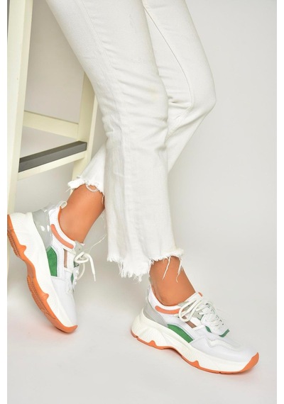 Fox Shoes U973568209 Beyaz/turuncu Kalın Tabanlı Spor Ayakkabı Sneakers Beyaz/turuncu-suni Deri Beyaz - Turuncu Fox Shoes U973568209 Beyaz/turuncu Kalın Tabanlı Spor Ayakkabı Sneakers Beyaz/turuncu-suni Deri Beyaz - Turuncu