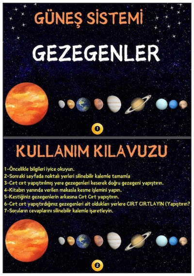 Cırt Cırtlı Gezegenler Yaz - Sil Kitabı