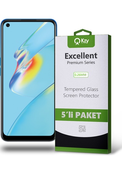 Oppo A54 4G ile Uyumlu Temperli Ekran Koruyucu Kırılmaz Cam Ekonomik 5'li Paket