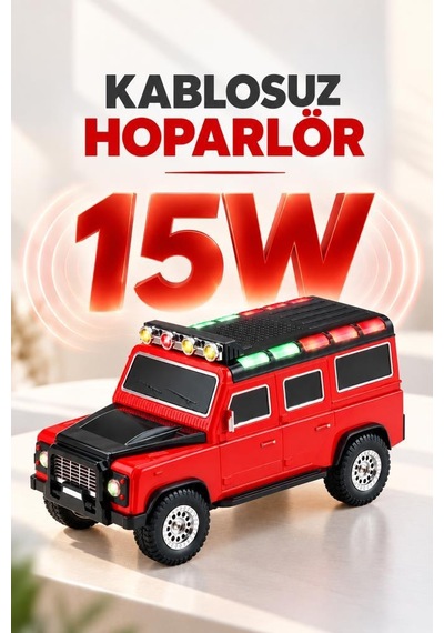 Torima Bluetooth Hoparlör Araba Tasarımlı Tws 15w Usb Speaker D95 Kırmızı