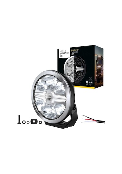 Hella Off-road Valuefit Blade Led Uzun Far Krom 22w 7" Beyaz Isik 1fj357198-001