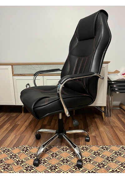 Premium Ortopedik Bel Destekli Makam Koltuğu, Ofis Koltuğu, Çalışma Koltuğu, Yönetici Koltuğu Siyah
