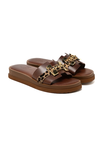148 Brown Terlik Kadın 26215 Myconian 2025 Greek Sandal