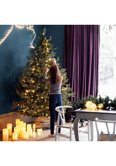 Yüksek Kalite Profesyonel Gerçek Gün Işığı Led Işık 9 Metre 96 Led 220 V Eklemeli Noel Ağacı Işığı