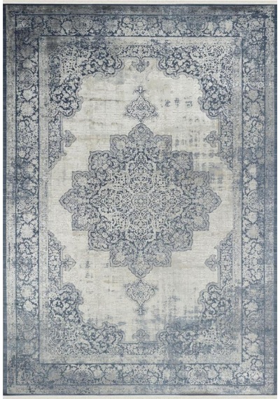 Salon Halısı Viskon Bambu Dokuma Halı Yumuşak Dokulu Modern Sık Dokuma Aura 2892 Lacivert