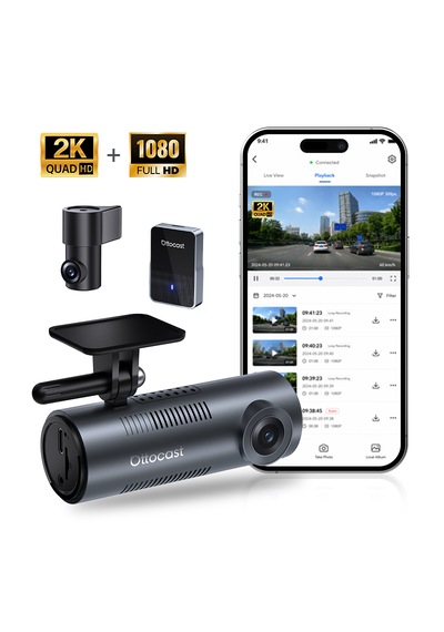 : Ottosafe Cam 2in1 2k Ön+fullhd Arka Araç Kamerası+kablosuz Carplay&android Oto,ekranda Canlı İzleme Diğer