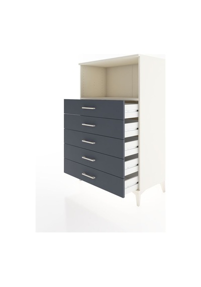 Hyperion Dolap Tek Raflı 4 Çekmeceli 88x44x134 Aytaşı-antrasit Aytaşı
