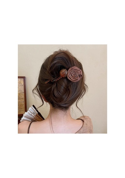 Gül Detaylı Topuz Mandal Saç Tokası - Kahverengi Kahverengi Pastel - 789183227 Kahverengi Pastel - 789183227 Kahverengi Pastel