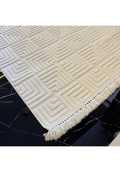 Hoom Rugs Design 1062 Krem Yumuşak Dokulu Desensiz İskandinav Halı Krem
