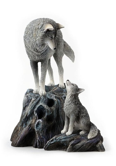 Veronese Koleksiyon Kurt Ve Yavrusu Figür 24cm