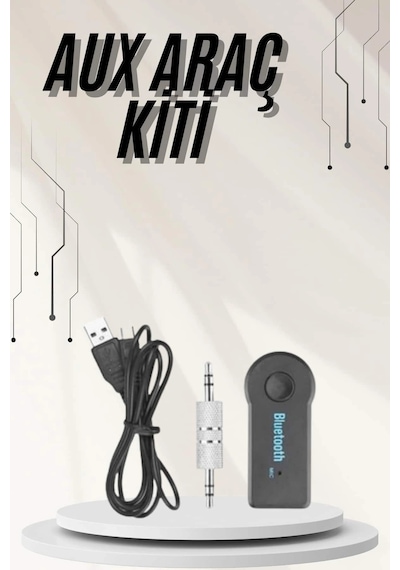 Hubrendy Kargo Yeni Nesil Bluetooth Aux Araç Kiti Siyah Tv Tablet Telefon Araç Araba