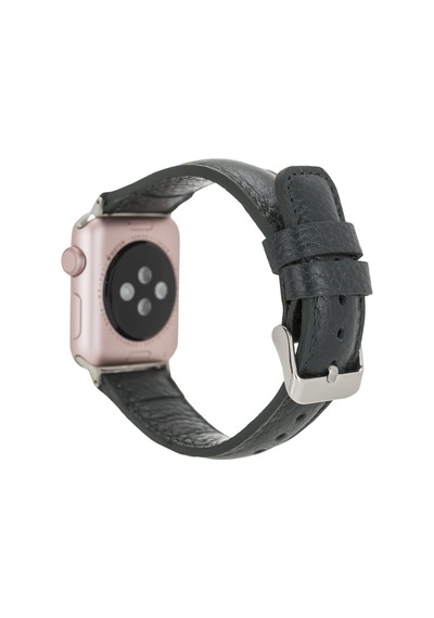 Bouletta Apple Watch Uyumlu Deri Kordon 38-40-41mm FL13 Koyu yeşi