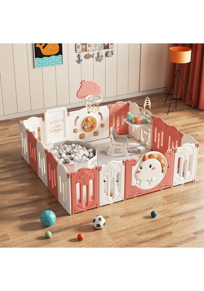Uthingo Dinazor Temalı Oyun Alanı 190x196cm Top Havuzu Hediyeli Kırmızı