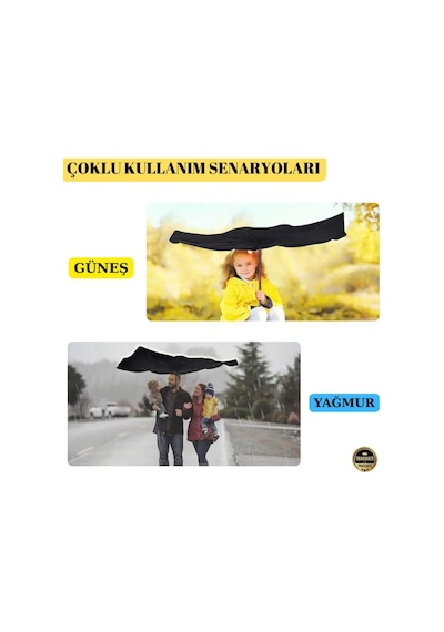 Trakmats Same Solaris Universal Araç İçi Ön Cam Katlanabilir Şemsiye Güneşlik Siyah Standart