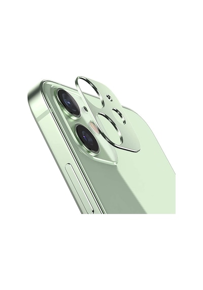 Ally Apple Uyumlu iPhone 12 Mini 3D Metal Kamera Koruyucu Lens Su Yeşili