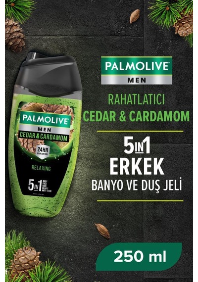 Palmolive Men Sedir Ağacı ve Kakule Kokulu 5in1 Erkek Duş Jeli﻿﻿ 250 ML