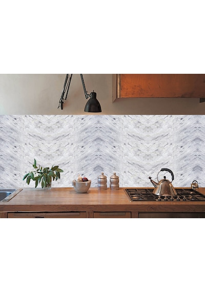 Tink Kendinden Yapışkanlı Gri Dalgalı Desenli Pvc Panel 41x62 Cm
