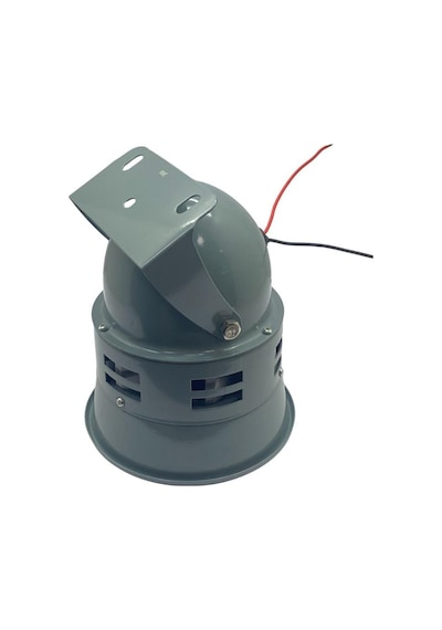 24v Motorlu Siren Metal Büyük Tip 400 Hz Gri 130 160 Mm