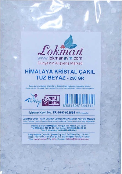 Lokman Himalaya Kristal Kaya Tuzu Çakıl Beyaz 250 G
