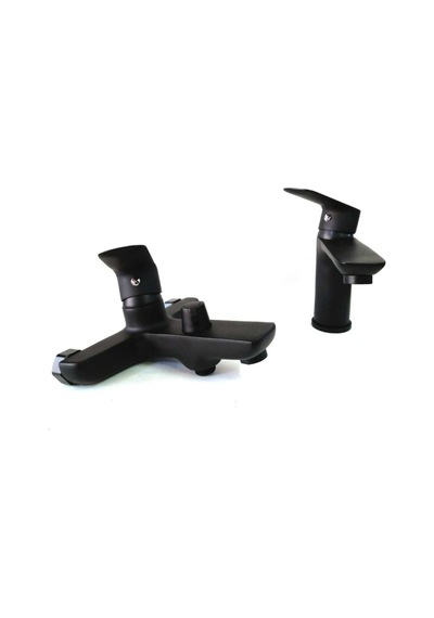 Fleko Siyah Mix Lavabo& Banyo Batarya 2li Set Diğer