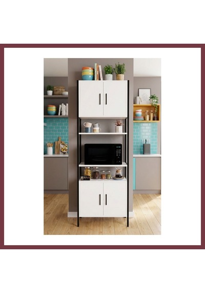 Storeşahin Fırın Dolabı Metal Ayaklı Beyaz 64 Cm Shn0720