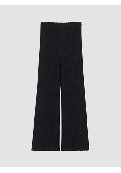 Lcw Modest Lacivert Beli Lastikli Fitilli Kadın Triko Pantolon