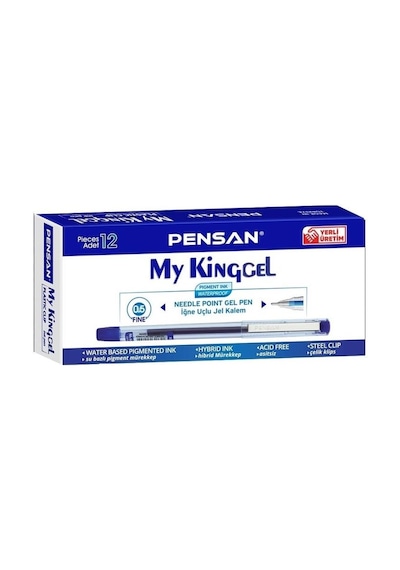 İğne Uçlu Jel Kalem 12 Adet 0.5 Pilot Kalem Pensan Mykinggel İğne