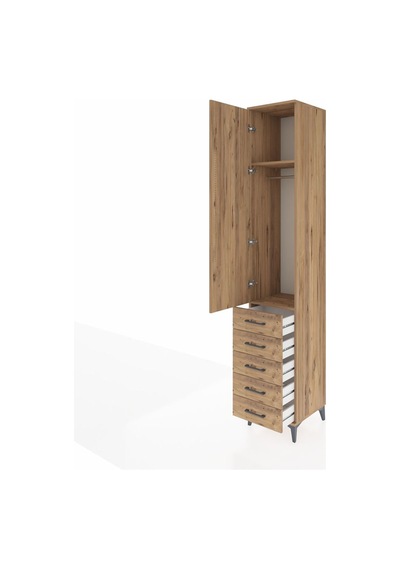 Hyperion Dolap 2 Raflı 5 Çekmeceli Tek Askılı 44x44x243 Çam-çam Çam Hyperion Dolap 2 Raflı 5 Çekmeceli Tek Askılı 44x44x243 Çam-çam Çam