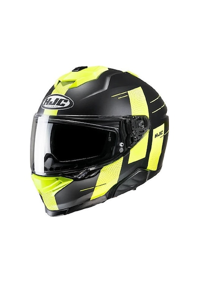 Hjc İ71 Peka MC3HSF Kapalı Motosiklet Kaskı Neon Sarı - Mat Siyah