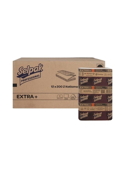 Selpak Professional Selpak Extra Z Katlama Katlı Kat Dispenser Havlu 2400 Adet