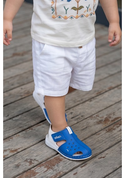 Breezewalk Hafif Ve Esnek Tabanlı Delikli Erkek Çocuk Mavi Beyaz Sandalet - Cırt Cırtlı Arka Ban... Breezewalk Hafif Ve Esnek Tabanlı Delikli Erkek Çocuk Mavi Beyaz Sandalet - Cırt Cırtlı Arka Ban...