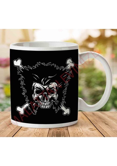 Jolly Logan Skull And Cross Bones Wolverine X Men Iki Tarafı Baskılı Kupa Bardak Çok Renkli