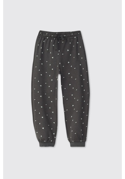 Panço Erkek Çocuk Dinazor Baskılı Pijama Takımı Antrasit