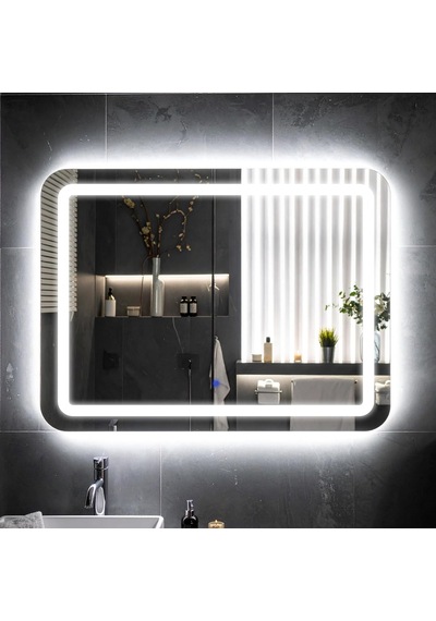 Quadra Led'li Kumlamalı Lavabo &amp Banyo Aynası Dokunmatik Sensörlü Beyaz Led 80 X 60 Diğer